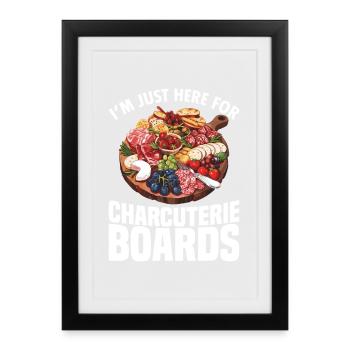  Charcuterie Board Making Slate Food Cheese Board - Framed poster (27 × 37 cm) - black - Front
