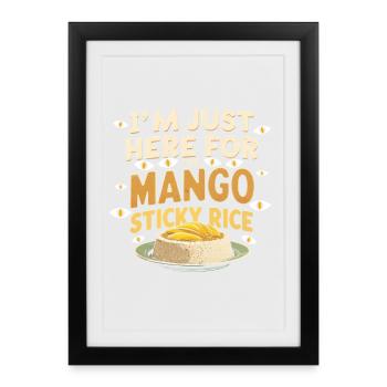 Mango Sticky Rice - Framed poster (27 × 37 cm) - black - Front