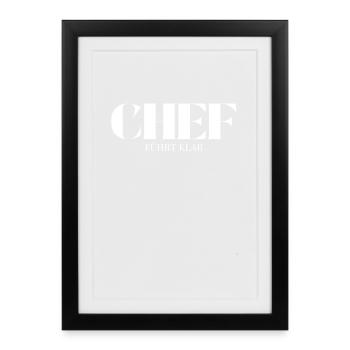Chief Spruch leads clearly - Framed poster (27 × 37 cm) - black - Front