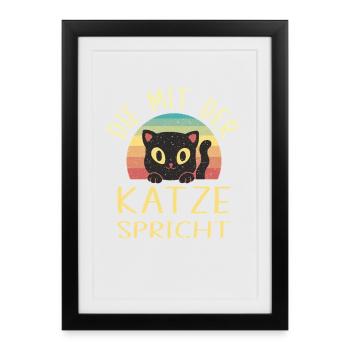 Cat Mom Gift Cat Mom Cat Lover - Framed poster (27 × 37 cm) - black - Front