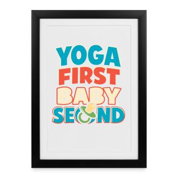 Prenatal Yoga Expectant Mother - Framed poster (27 × 37 cm) - black - Front