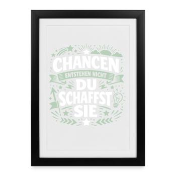 Les opportunités ne se présentent pas, c’est vous qui les créez – le succès - Affiche encadrée (27 × 37 cm) - noir - Devant