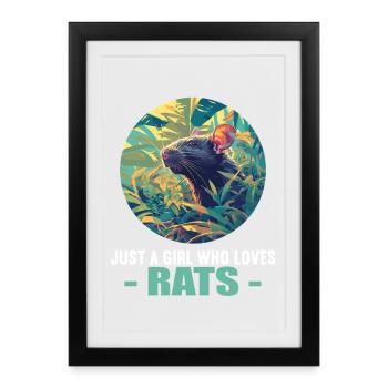 Rat Rat - Affiche encadrée (27 × 37 cm) - noir - Devant