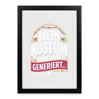 Costume is still being generated Cologne Carnival Carnival - Framed poster (27 × 37 cm) - black - Front