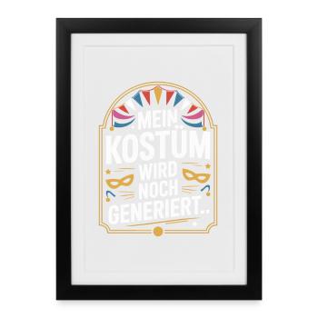 Costume is still being generated Cologne Carnival Carnival - Framed poster (27 × 37 cm) - black - Front