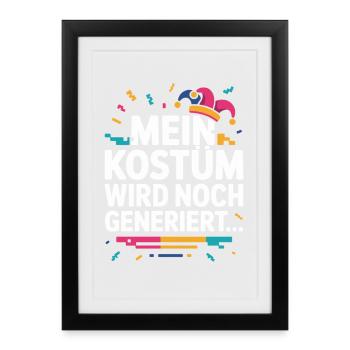Costume is still being generated Cologne Carnival Carnival - Framed poster (27 × 37 cm) - black - Front