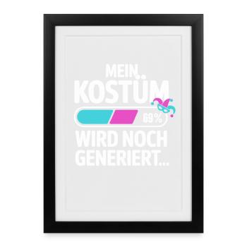 Costume is still being generated Cologne Carnival Carnival - Framed poster (27 × 37 cm) - black - Front