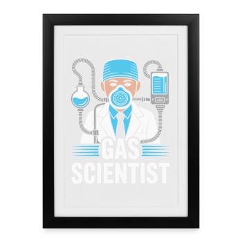 Anesthesiologist Gas Scientist Anesthesia - Framed poster (27 × 37 cm) - black - Front