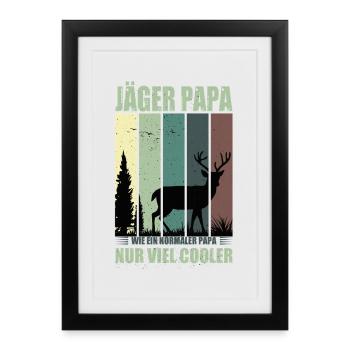 Hunter Gifts Hunting Hunting Hunter Exam - Framed poster (27 × 37 cm) - black - Front