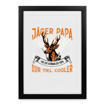 Hunter Gifts Hunting Hunting Hunter Exam - Framed poster (27 × 37 cm) - black - Front