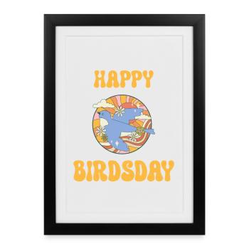 JOYEUX JOUR DES OISEAUX - Affiche encadrée (27 × 37 cm) - noir - Devant