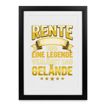 Retirement 2026: Legend leaves the site - Framed poster (27 × 37 cm) - black - Front