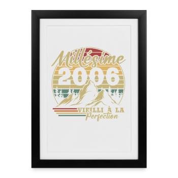 Millésime 2006 - Affiche encadrée (27 × 37 cm) - noir - Devant