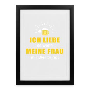 J’aime ma femme - Affiche encadrée (27 × 37 cm) - noir - Devant