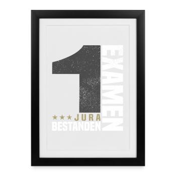 Congratulations 1st Exam Law - Framed poster (27 × 37 cm) - black - Front