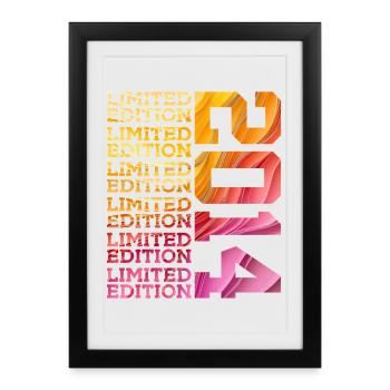 ÉDITION LIMITÉE 2014 12 ANS 12E ANNIVERSAIRE - Affiche encadrée (27 × 37 cm) - noir - Devant