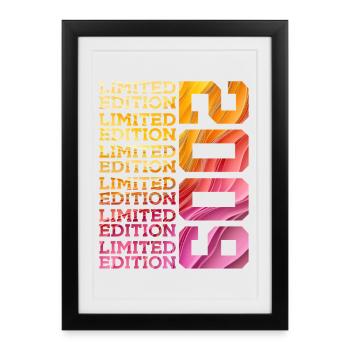 ÉDITION LIMITÉE 2009 17 ANS 17E ANNIVERSAIRE - Affiche encadrée (27 × 37 cm) - noir - Devant