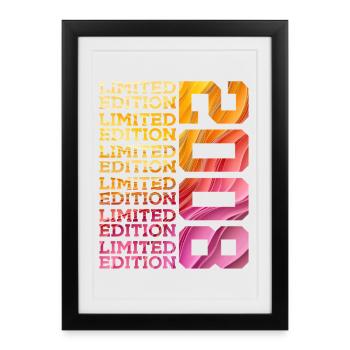 LIMITED EDITION 2008 18 YEARS 18TH BIRTHDAY - Framed poster (27 × 37 cm) - black - Front