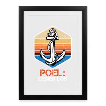 Marin POEL LINES Los Poel Souvenier Drôle - Affiche encadrée (27 × 37 cm) - noir - Devant