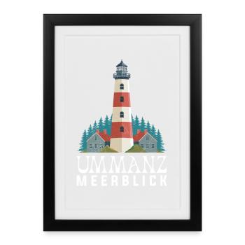 Baltic Sea Holiday UMMANZ SEA VIEW Fun - Framed poster (27 × 37 cm) - black - Front