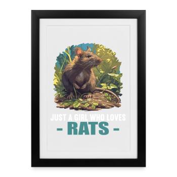 Rat Rat - Affiche encadrée (27 × 37 cm) - noir - Devant