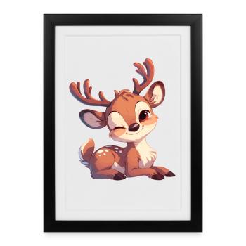 Renne Renne - Affiche encadrée (27 × 37 cm) - noir - Devant