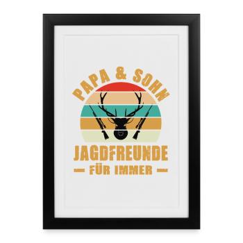 Hunter Gifts Hunting Hunting Hunter Exam Passed - Framed poster (27 × 37 cm) - black - Front