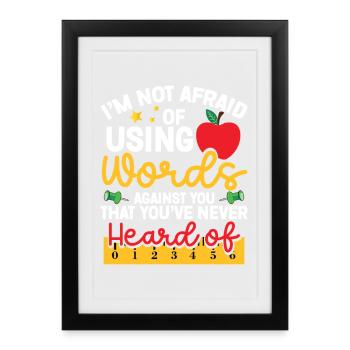  ELA Crew School Supplies ELA Teacher English - Framed poster (27 × 37 cm) - black - Front