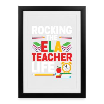 Spécialiste de l’équipe d’enseignement des arts du langage anglais - Affiche encadrée (27 × 37 cm) - noir - Devant