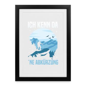 I know there a shortcut Hiking Hiking Gift - Framed poster (27 × 37 cm) - black - Front