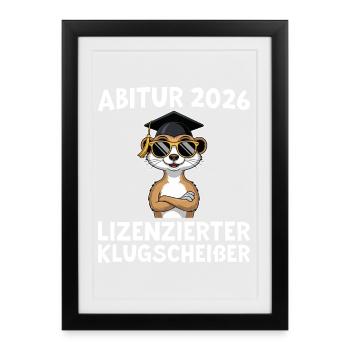 Final exam 2026 Abitur passed - Framed poster (27 × 37 cm) - black - Front