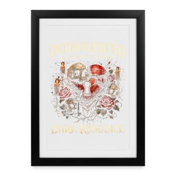 Introverti mais prêt à discuter de romance sombre - Affiche encadrée (27 × 37 cm) - noir - Devant