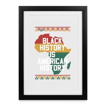 L’histoire des Noirs est American History Africa Design - Affiche encadrée (27 × 37 cm) - noir - Devant
