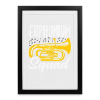 Vintage Euphonium Player - Framed poster (27 × 37 cm) - black - Front