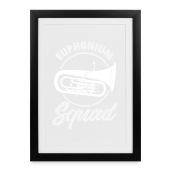 Vintage Euphonium Player - Framed poster (27 × 37 cm) - black - Front