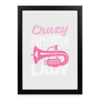 Vintage Euphonium Player - Framed poster (27 × 37 cm) - black - Front