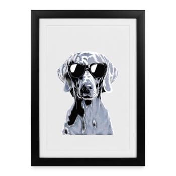 Weimaraner - Framed poster (27 × 37 cm) - black - Front
