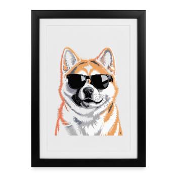 Akita - Framed poster (27 × 37 cm) - black - Front
