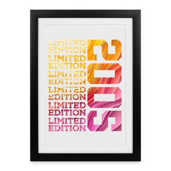 ÉDITION LIMITÉE 2005 21 ANS 21E ANNIVERSAIRE - Affiche encadrée (27 × 37 cm) - noir - Devant