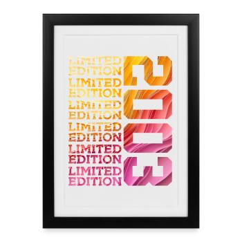 ÉDITION LIMITÉE 2003 23 ANS 23E ANNIVERSAIRE - Affiche encadrée (27 × 37 cm) - noir - Devant