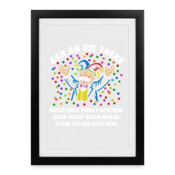 Cheers | Confetti | Go to the bar | Costume - Framed poster (27 × 37 cm) - black - Front