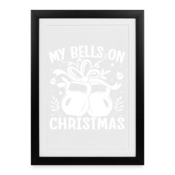 Les accros à la salle de sport Mon Clochette sur la Calisthénie de Noël - Affiche encadrée (27 × 37 cm) - noir - Devant