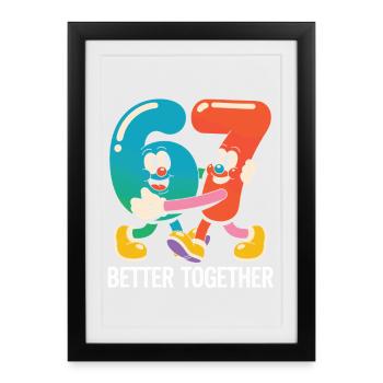 Six et Sept : Mieux ensemble - Affiche encadrée (27 × 37 cm) - noir - Devant