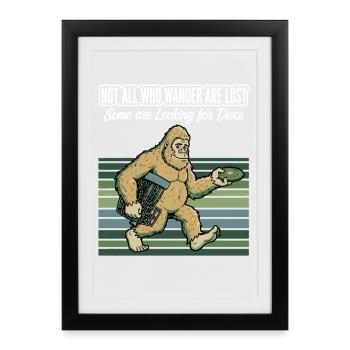 Disc Golf : Tous ceux qui errent ne sont pas perdus - Affiche encadrée (27 × 37 cm) - noir - Devant