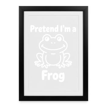 Expressions de grenouilles, cadeau drôle de grenouille - Affiche encadrée (27 × 37 cm) - noir - Devant