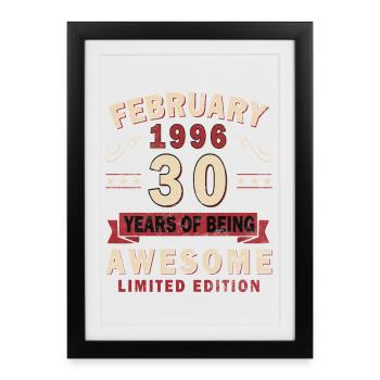 30th Anniversary – Vintage – February 1996 - Framed poster (27 × 37 cm) - black - Front