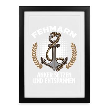 INSTALLATION DE L’ANCRE DE FEHMARN ET DÉTENTE Plaisir - Affiche encadrée (27 × 37 cm) - noir - Devant