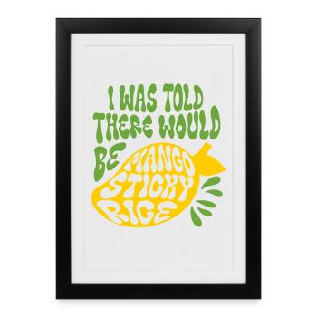 Mango Sticky Rice - Framed poster (27 × 37 cm) - black - Front
