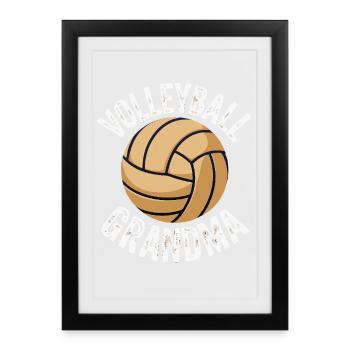 Volleyball Grandma – Proud Grandma - Framed poster (27 × 37 cm) - black - Front