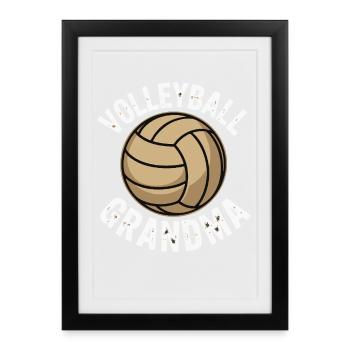 Volleyball Grandma – Proud Grandma - Framed poster (27 × 37 cm) - black - Front
